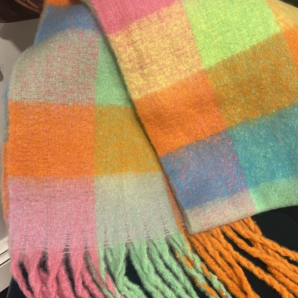 Plaid Wrap Around Scarf